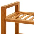Miniatyrbillede 5 af 6: vidaXL skostativ med 2 hylder 100x27x40 cm massivt egetræ