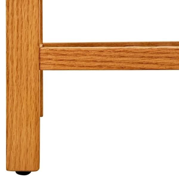 vidaXL Skostativ med 2 hyller 100x27x40 cm heltre eik