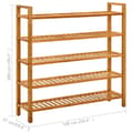 Miniatyrbilde 6 av 6: vidaXL Skostativ med 5 hyller 100x27x100 cm heltre eik