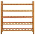 Miniatyrbilde 2 av 6: vidaXL Skostativ med 5 hyller 100x27x100 cm heltre eik