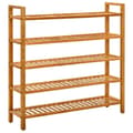 Miniatyrbilde 1 av 6: vidaXL Skostativ med 5 hyller 100x27x100 cm heltre eik