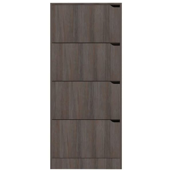 vidaXL Kenkäkaappi 4 ovella harmaa Sonoma-tammi 59x24x136 cm lastulevy