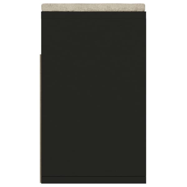 vidaXL skobænk med hynde 104x30x49 cm spånplade sort
