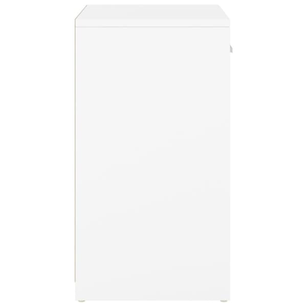 vidaXL Skobänk vit 94,5x31x57 cm spånskiva