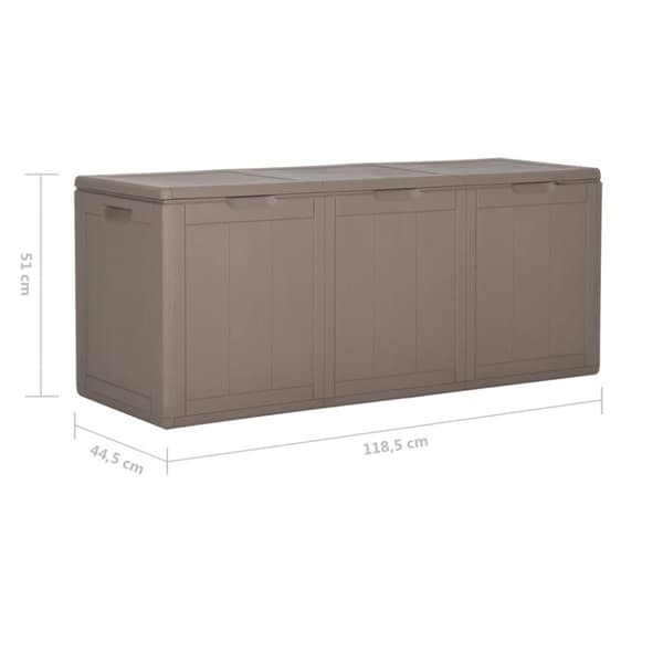 vidaXL Putekasse for hage 270 L brun PP rotting