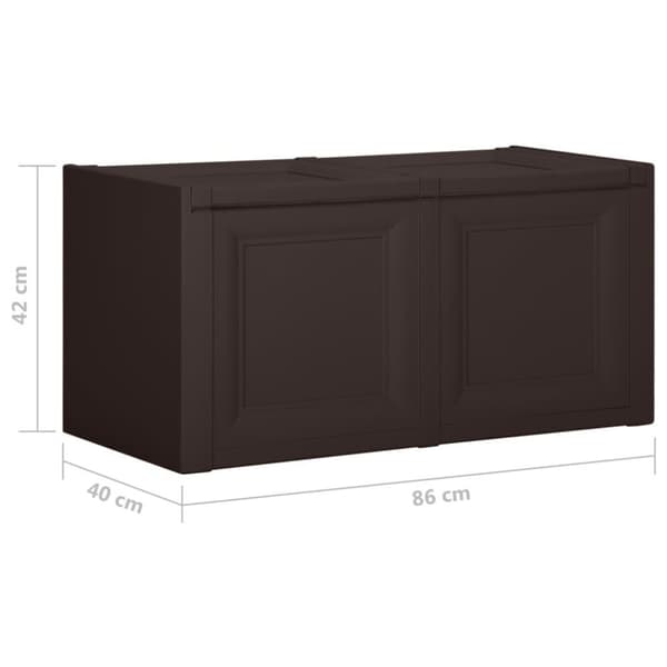 vidaXL hyndeboks 86x40x42 cm 85 l brun