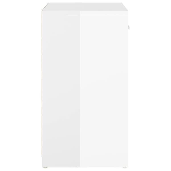 vidaXL skobænk 94,5x31x57 cm spånplade hvid højglans