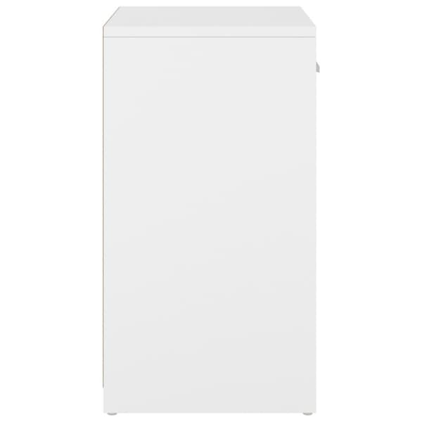 vidaXL skobænk 94,5x31x57 cm spånplade hvid og sonoma-eg