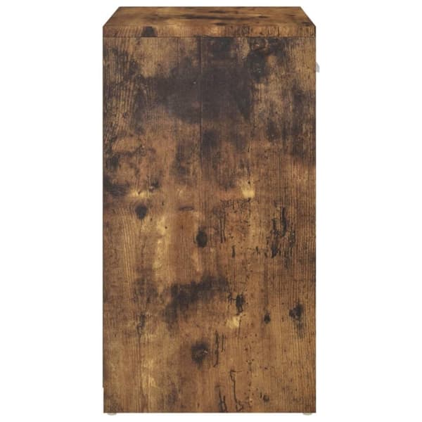 vidaXL skobænk 94,5x31x57 cm spånplade røget eg