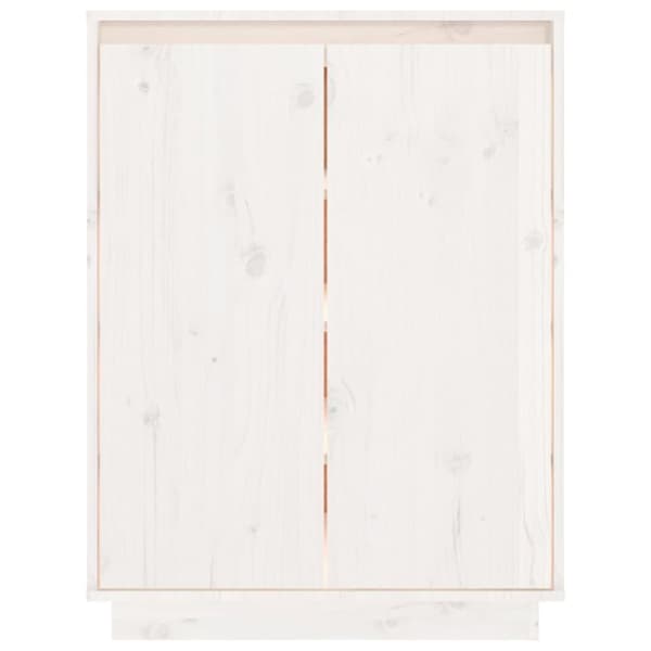 vidaXL skoreol 60x35x80 cm massivt fyrretræ hvid