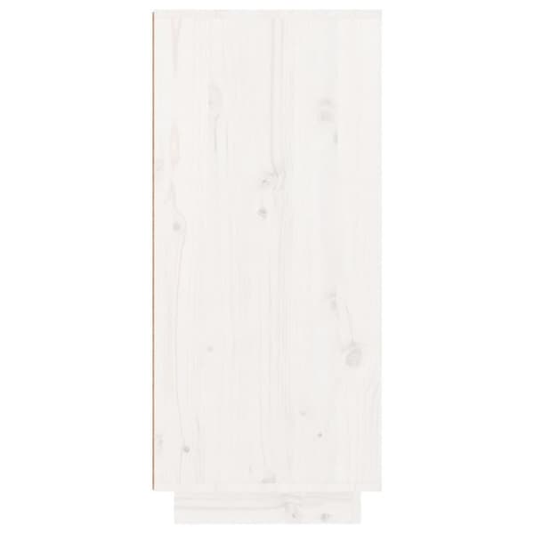 vidaXL skoreol 60x35x80 cm massivt fyrretræ hvid
