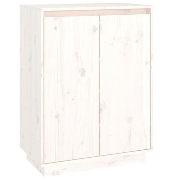 vidaXL skoreol 60x35x80 cm massivt fyrretræ hvid