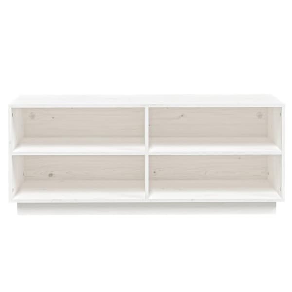 vidaXL Skoskåp vit 110x34x45 cm massiv furu