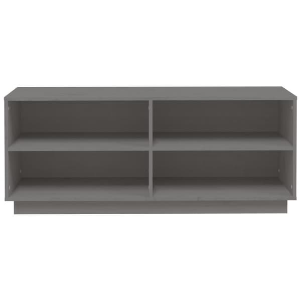 vidaXL Skoskåp grå 110x34x45 cm massiv furu