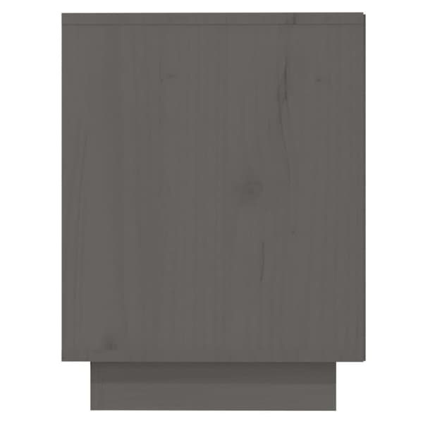 vidaXL Skoskåp grå 110x34x45 cm massiv furu
