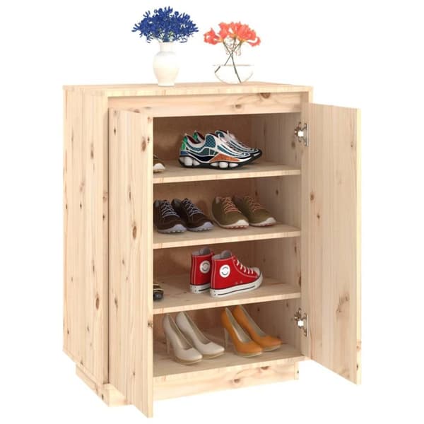 vidaXL skoreol 60x35x80 cm massivt fyrretræ