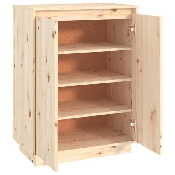 vidaXL skoreol 60x35x80 cm massivt fyrretræ