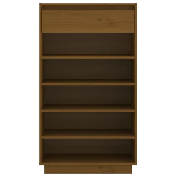 vidaXL Skoskap honningbrun 60x34x105 cm heltre furu