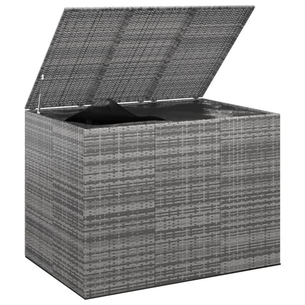 vidaXL hyndeboks 145x100x103 cm polyrattan grå