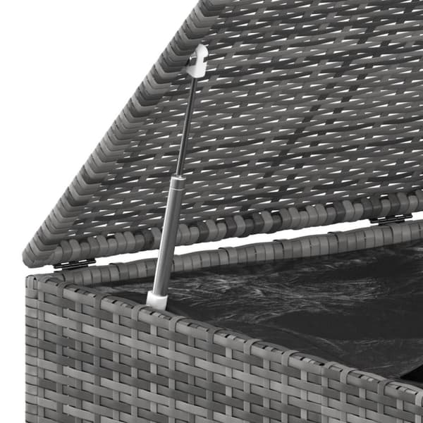 vidaXL hyndeboks 145x100x103 cm polyrattan grå
