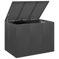 Miniatyrbillede 3 af 6: vidaXL hyndeboks 145x100x103 cm polyrattan sort