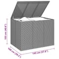 Miniatyrbillede 5 af 6: vidaXL hyndeboks 145x100x103 cm polyrattan sort