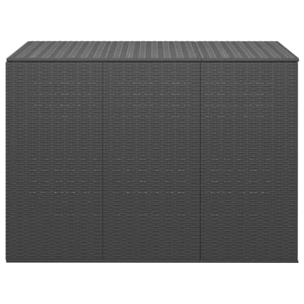 vidaXL hyndeboks 145x100x103 cm polyrattan sort