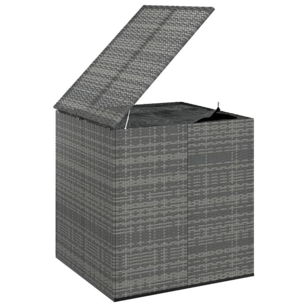 vidaXL Puutarhan säilytyslaatikko PE-rottinki 100x97,5x104 cm harmaa