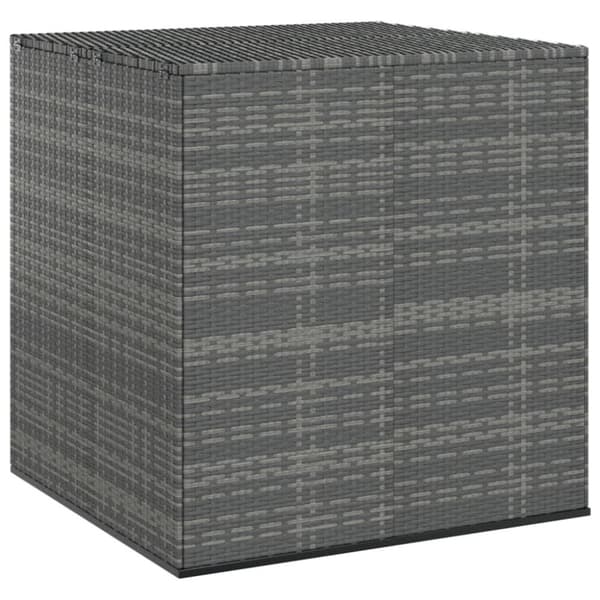 vidaXL Puutarhan säilytyslaatikko PE-rottinki 100x97,5x104 cm harmaa