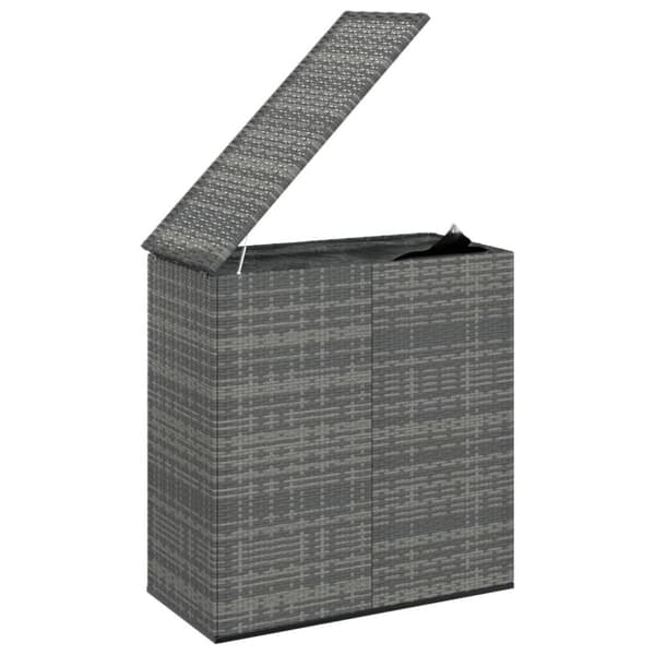 vidaXL Utendørs putekasse PE-rotting 100x49x103,5 cm grå