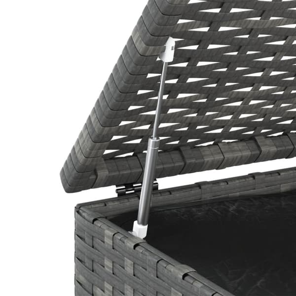 vidaXL Utendørs putekasse PE-rotting 100x49x103,5 cm grå