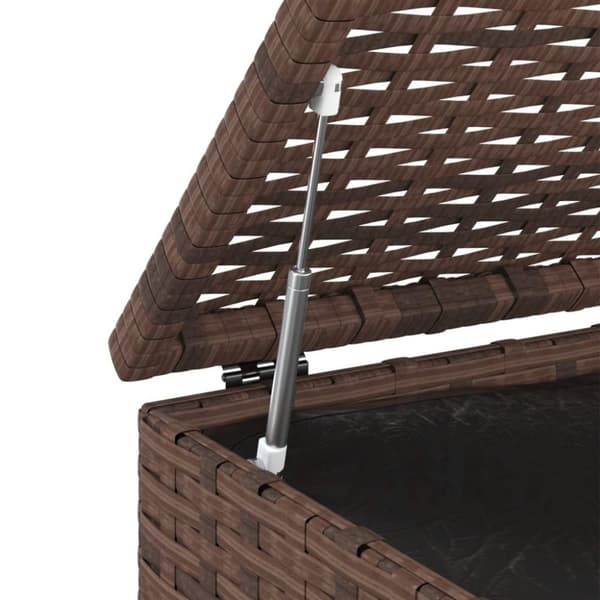vidaXL Puutarhan säilytyslaatikko PE-rottinki 100x49x103,5 cm ruskea