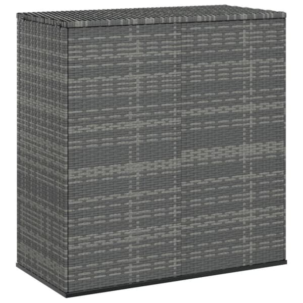 vidaXL Puutarhan säilytyslaatikko PE-rottinki 100x49x103,5 cm harmaa
