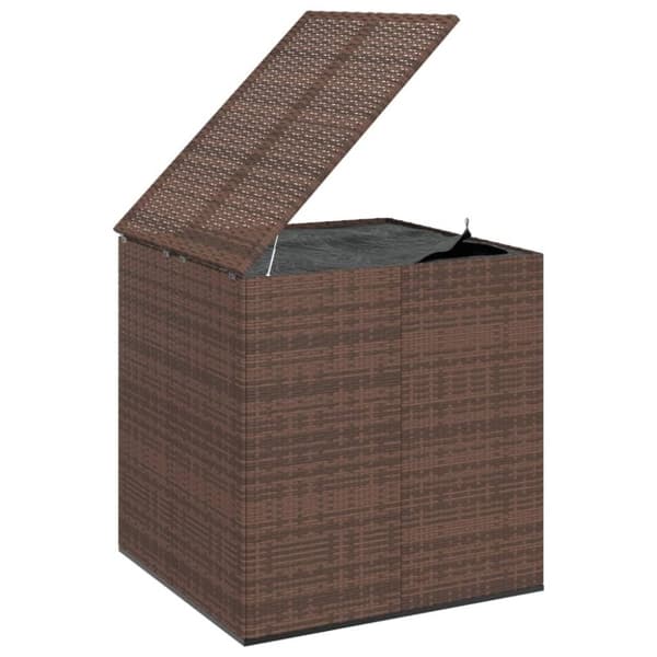 vidaXL Puutarhan säilytyslaatikko PE-rottinki 100x97,5x104 cm ruskea