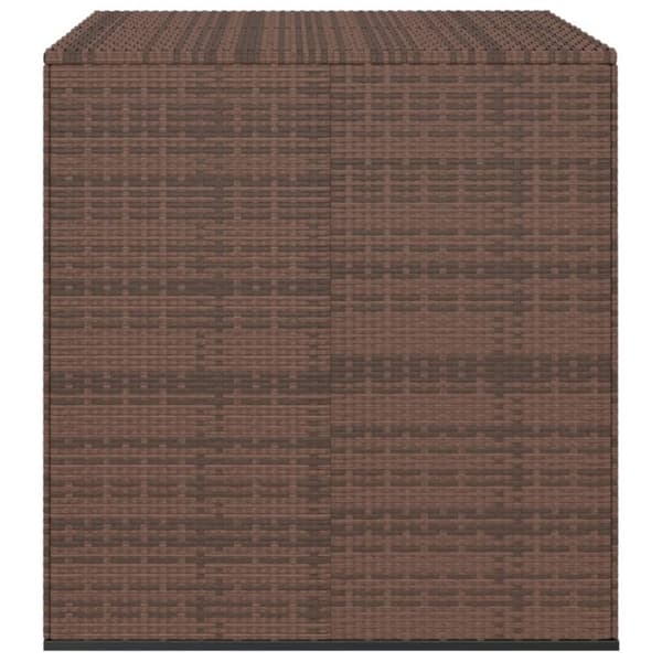 vidaXL Utendørs putekasse PE-rotting 100x97,5x104 cm brun