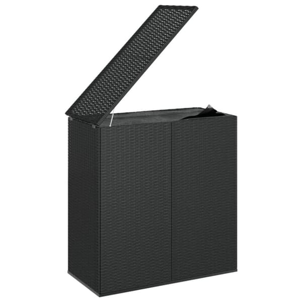 vidaXL hyndeboks 100x49x103,5 cm polyrattan sort