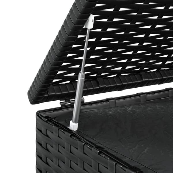 vidaXL hyndeboks 100x49x103,5 cm polyrattan sort