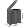 Miniatyrbillede 5 af 6: vidaXL hyndeboks 100x49x103,5 cm polyrattan sort