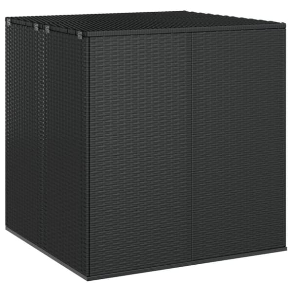 vidaXL Utendørs putekasse PE-rotting 100x97,5x104 cm svart