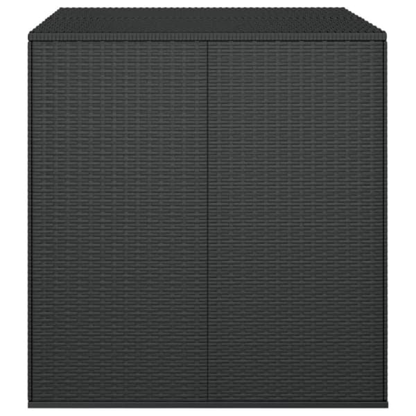 vidaXL Utendørs putekasse PE-rotting 100x97,5x104 cm svart