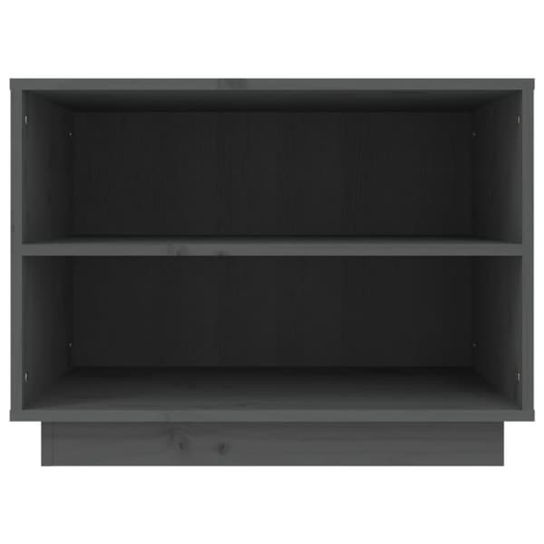 vidaXL Kenkäkaappi harmaa 60x34x45 cm täysi mänty