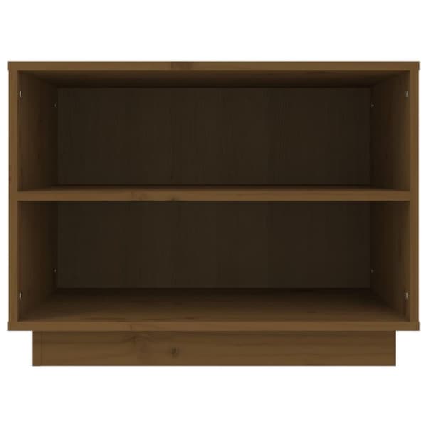 vidaXL skoreol 60x34x45 cm massivt fyrretræ gyldenbrun