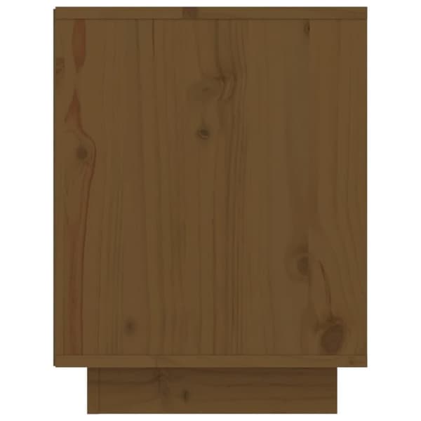 vidaXL skoreol 60x34x45 cm massivt fyrretræ gyldenbrun