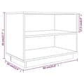 Miniatyrbillede 8 af 10: vidaXL skoreol 60x34x45 cm massivt fyrretræ gyldenbrun