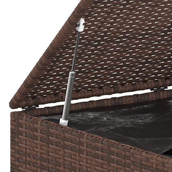 vidaXL Puutarhan säilytyslaatikko PE-rottinki 145x100x103 cm ruskea