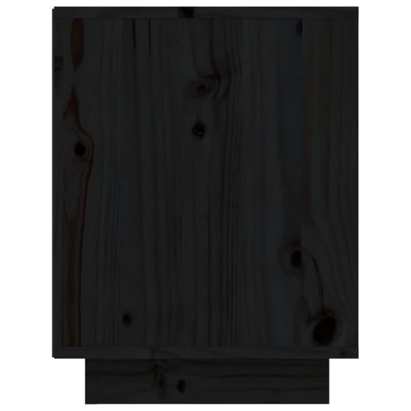 vidaXL Skohylle svart 60x34x45 cm heltre furu