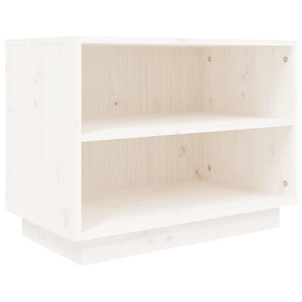 vidaXL skoreol 60x34x45 cm massivt fyrretræ hvid