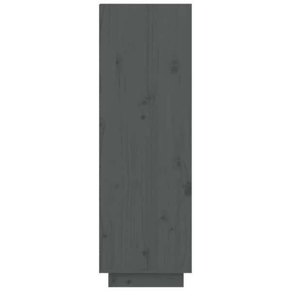 vidaXL Kenkäkaappi harmaa 60x34x105 cm täysi mänty