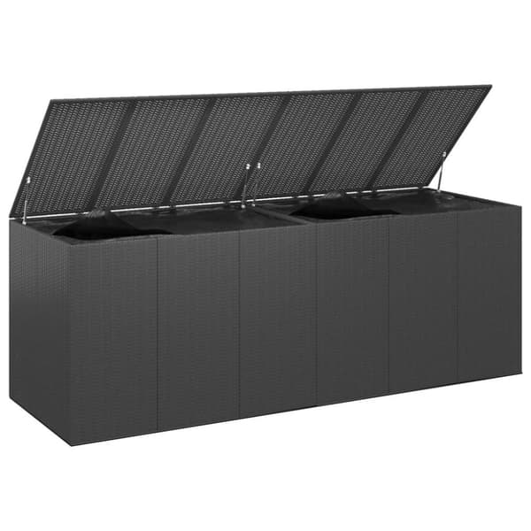 vidaXL Dynbox PE-rotting 291x100,5x104 cm svart