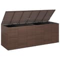 Miniatyrbillede 3 af 6: vidaXL hyndeboks 291x100,5x104 cm polyrattan brun